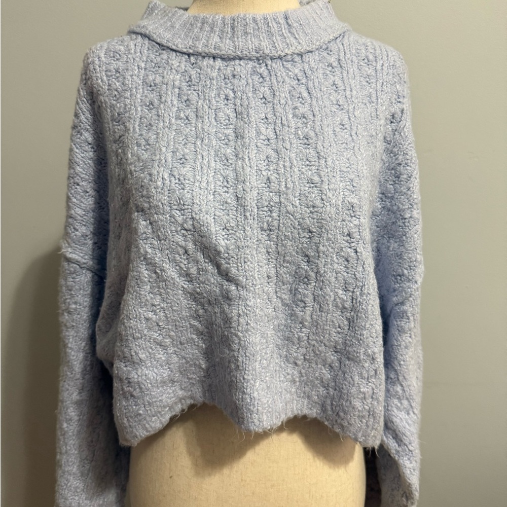 Urban Outfitters Soft Blue Cowl Neck Sweater S